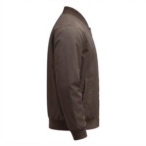 Chaqueta Bomber Marrón para Hombre, Chaqueta de Piloto Casual con Cierre, de Poliéster, para Primavera y Otoño, con Etiqueta de Logotipo Privado, Chaquetas de Poliéster para Hombre - Product Image 4