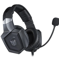 Headset USB K8 Peredam Kebisingan PS4 Auriculares Gaming Headphones Auriculares Gamer Headset Dengan Mic Lampu RGB untuk PC Switch