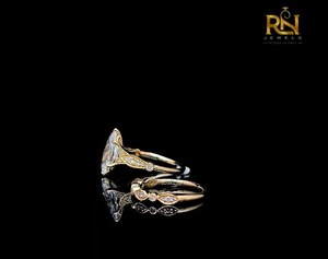 ชุดเครื่องประดับเพชรทรงมาร์คีส์เพาะเลี้ยงในห้องปฏิบัติการ ทองคำแท้ 9K 14K 18K แหวนแต่งงานวินเทจ ขายส่งจากโรงงานโดยตรง เครื่องประดับคุณภาพสูง รับผลิตแบบ OEM - Product Image 6