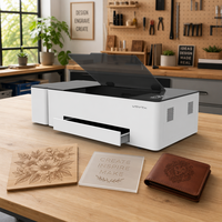 Graveur et découpeur laser CO2 de bureau VMYTH 60W 500x300mm avec autofocus, filtre HEPA et couvercle de sécurité pour acrylique, bois, cuir, lot OEM