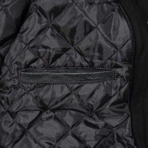 Wholesale Custom Logo Embroidered Baseball Jacket Premium Men's Loose Boxy Fit Athletic Varsity Jacket Outerwear - Product Image 5