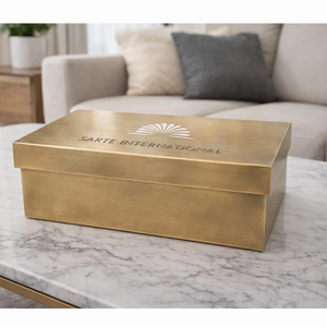 Caja de Zapatos Individual de Latón de Lujo, Ecológica, Decorativa, Organizador de Almacenamiento, Estuche Metálico Hecho a Mano, Solución Elegante para el Hogar - Product Image 3