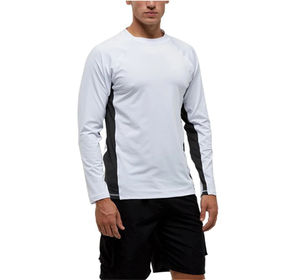 เสื้อคลุมกันแดดชายหาดสำหรับผู้ชาย แขนยาว ระบายอากาศ ป้องกันรังสียูวี ผลิตจากผ้าสแปนเด็กซ์/โพลีเอสเตอร์ เหมาะสำหรับออกกำลังกาย ราคาขายส่ง - Product Image 4