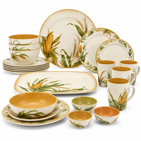 Collection d'assiettes, bols et tasses pour pique-nique en plein air, vaisselle légère et réutilisable pour patio, camping, caravane, restauration, ensemble de vaisselle en mélamine