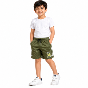 Shorts de sport personnalisés en gros pour garçons, shorts de gym et d'entraînement en polyester pour enfants, respirants, légers, à taille élastique - Product Image 4