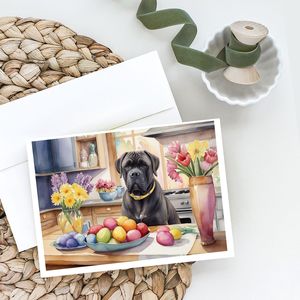 Whimsical A7 Size 5x7 Blank Note <b>Cards</b> <b>Pack</b> of 8 for <b>Easter</b> Decorations and Cane Corso Greetings - Product Image 2