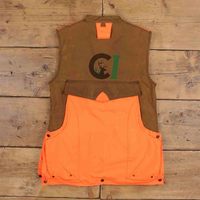 Gilet de chasse pour homme en polyester de qualité supérieure, haute visibilité, orange vif et marron, pour l'aventure en montagne et le tir, vente en gros à prix abordable