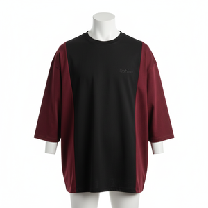 Camiseta Hip Hop Unisex 2026, Último Modelo, Mezcla de Poliéster y Algodón, Talla Grande, Diseño Personalizado, Hombros Caídos - Product Image 1