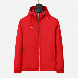 Premium Quality Hooded Winter Jacket for <b>Men</b> Custom Waterproof Windbreaker Zip-Up <b>Rain</b> <b>Coat</b> with Front Logo - Product Image 4
