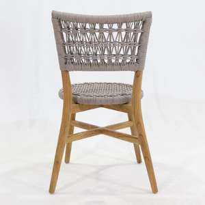 เก้าอี้รับประทานอาหารทรงทันสมัย ผลิตจากหวายและอะลูมิเนียม กันน้ำ ดีไซน์ตามหลักสรีรศาสตร์ เหมาะสำหรับอพาร์ทเมนต์ รีสอร์ท วิลล่า คาเฟ่กลางแจ้ง - Product Image 3