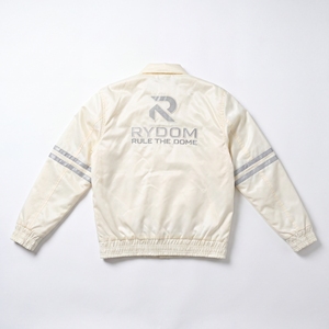 Veste de motard RYDOM pour homme, couleur crème, col rabattu, logo brodé, coupe classique, style décontracté d'automne, coupe-vent en polyester - Product Image 6