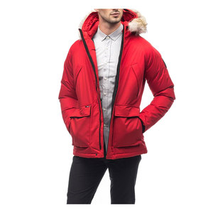 Parka de haute qualité pour homme, veste longue matelassée à capuche, manteau d'hiver pour l'extérieur, veste en fourrure de raton laveur véritable naturelle - Product Image 2