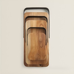 เขียงไม้เนื้อแข็งสวยงามที่สะท้อนความงดงามแบบเรียบง่ายสำหรับมื้ออาหารค่ำของครอบครัวหรืองานเลี้ยงอย่างเป็นทางการ - Product Image 3