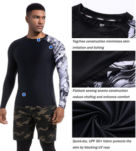 Rashguard à manches longues avec logo personnalisé, vêtements de sport légers, fabricant de qualité supérieure - Product Image 3