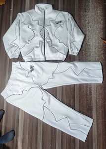 Veste d'hiver pour homme, ensemble de jogging zippé, 100% coton, bande réfléchissante, fabricant de marque privée, ensemble de survêtement 2 pièces - Product Image 2