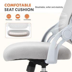 Sedia da ufficio ergonomica dolce e croccante con sedile più grande in Mesh con supporto lombare regolabile in altezza - Product Image 3