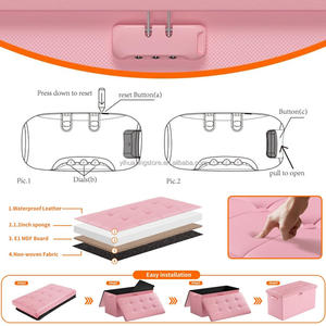 Yanmaz dışkı osmanlı ev oturma odası mobilya dikdörtgen tezgah değişikliği ayakkabı dışkı deri yatak tezgah yanmaz çanta - Product Image 4