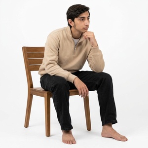 Sweat-shirt personnalisé pour homme à col zippé, en polaire brossée chaude, coupe décontractée, col montant, style streetwear décontracté, haut de tous les jours - Product Image 6