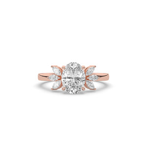 Custom 1.5 Ct Lab Grown Diamond 925 Silver Gold Ring Oval Cut <b>Unique</b> Style Lightweight Minimalist Jewelry <b>For</b> <b>Her</b> Ring - Product Image 1