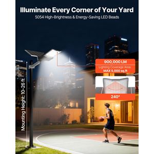 Nuovo Faro Solare Stradale ad Alta Potenza 12000W, 900000LM LED, per Sicurezza e Illuminazione di Parcheggi Commerciali, con Funzione Crepuscolare, Tipo Split, per Esterni - Product Image 2