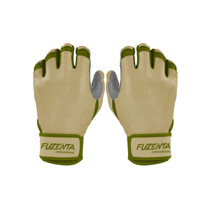 Gant de frappeur de baseball en cuir personnalisable, respirant, à prise facile, à doigts fendus, avec fermeture auto-agrippante, toutes saisons - Product Image 1