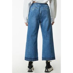Plus Size Women's Stonewashed <b>Denim</b> Wide Leg Jeans High Waist Full Length Loose Fit Casual Autumn Style Cotton <b>Material</b> - Product Image 2
