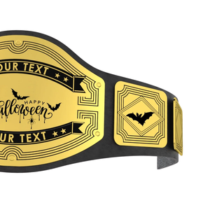 Cinturón de Campeón de Halloween de Buena Calidad, Personalizado con Diseño de Calabaza y Murciélago, Cinturones de Lucha Libre para Fanáticos - Product Image 5
