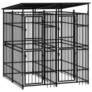 Niches et meubles pour animaux de compagnie en acier noir thermolaqué durable de 39,7 pieds carrés - Product Image 2