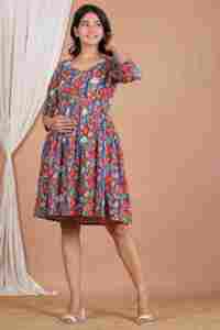 Nuevo Vestido de Maternidad de Algodón 2026 con Acceso para Lactancia sin Cremallera, Túnica Larga Tipo Kimono para Mujer, Bata de Lactancia Floral de Algodón - Product Image 5