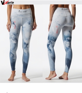 Wholesale Ladies New Design High Quality Sublimation Yoga Pants Customized High Waist Yoga <b>Leggings</b> vafir - Product Image 2
