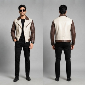 Chaqueta de Cuero Casual para Hombre, Nueva Colección 2026, Logotipo Personalizado, Diseño de Marca, Venta al Por Mayor, Tallas Grandes, Servicio OEM - Product Image 4