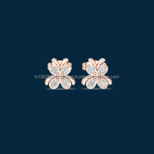 Bijou Bliss 14K chapado en oro Jhumka pendientes joyería de boda india tradicional - Product Image 1