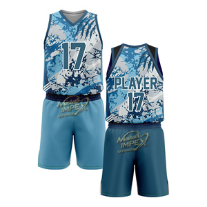 Kit de basketball personnalisé haut de gamme respirant, maillot et short entièrement imprimés, et accessoires d'équipe avec logo frontal - Product Image 2