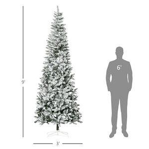 Albero di Natale Artificiale Verde Pieghevole 210cm con Aghi Innevati e Materiale PE/PVC per Decorazioni Interne - Product Image 3