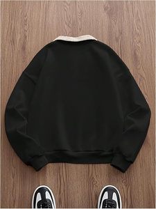 เสื้อสเวตเชิ้ตผู้ชายปักลายตัวอักษร ผ้าฝ้าย 100% แขนยาว คอปก ติดกระดุม สไตล์สตรีทแวร์ ทรงโอเวอร์ไซส์ สำหรับฤดูหนาว - Product Image 6