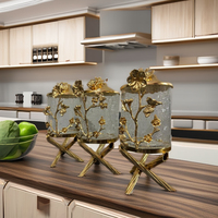 Ensemble de bidons en métal modernes fabriqués à la main pour thé café et sucre stockage de cuisine récipient alimentaire décoratif décor à la maison