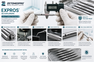 Expros # Explorador Dental de Doble Punta 23/O Michigan Explorer # 6 # Zetomed Pro de Acero Inoxidable 31 - Product Image 3