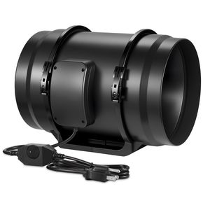 Kit di filtrazione dell'aria da 8 pollici 180 CFM con ventola in linea, regolatore di velocità e filtro a carboni attivi per sistemi di ventilazione e aspirazione - Product Image 6