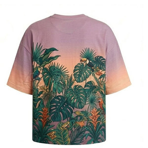 เสื้อยืดพิมพ์ลายคลาสสิกทรงโอเวอร์ไซส์สำหรับผู้ชาย ผ้าถักด้านหน้า แห้งเร็ว ระบายอากาศได้ดี ทรงหลวม สไตล์ลำลอง สตรีทแฟชั่น ใส่ได้ทุกวัน - Product Image 6