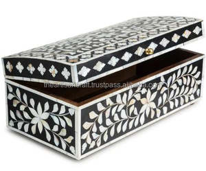 Boîte de rangement pour bijoux élégante en nacre véritable, parfaite pour organiser des bagues, colliers, design Artisan Craft - Product Image 5