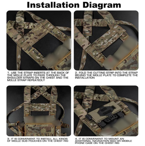 Rig dada harnes ekstensi aksesoris taktis rompi dada Rig dada ekspansi aksesoris rompi taktis - Product Image 4