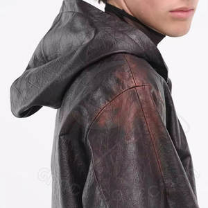 Nueva Chaqueta con Capucha de Cuero para Hombre, Estilo Casual, Ropa de Invierno para Hombre, Colección Grace, Transpirable - Product Image 2