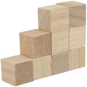 Blocs carrés en bois de pin de 1 pouce, cubes en bois naturel vierges, blocs en bois massif pour l'artisanat et les projets de bricolage - Product Image 5