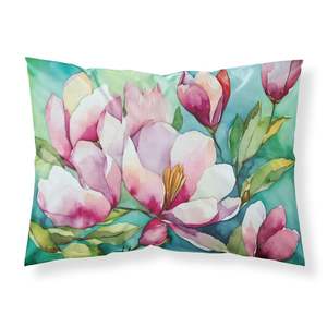Louisiana Magnolias acuarela ilustraciones decorativas funda de almohada ligera y súper suave fácil de cuidar funda de cojín de tamaño estándar - Product Image 1