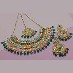 ชุดสร้อยคอหิน kundan ชุบทอง10581258MB - Product Image 1