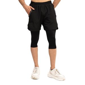 <b>Men's</b> Black Solid Casual Athletic <b>Shorts</b> Elastic Waist Lightweight <b>Knee</b> <b>Length</b> Sports Training Gym Workout Running Wholesale - Product Image 1