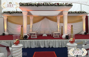 Exquisite Wooden Wedding Hall Mandap Design Wooden Made Moustaches Wedding Mandap Set Exquisite Wooden Wedding Hall Mandap - Product Image 3