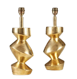 Juego de Dos Adornos Decorativos Personalizados para Mesa, Decoración de Mesa con Acabado Dorado, Escultura para Sala de Estar, Adornos Personalizados para el Hogar, Regalos para el Hogar - Product Image 1