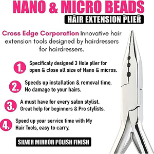 Pince à extensions capillaires de haute qualité pour micro-liens, micro-anneaux et extensions de plumes personnalisées - Product Image 2