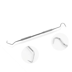 Instruments chirurgicaux dentaires professionnels manuels en acier inoxydable, kit de détartrage, outils buccaux, poignée moletée argentée, Classe I - Product Image 3